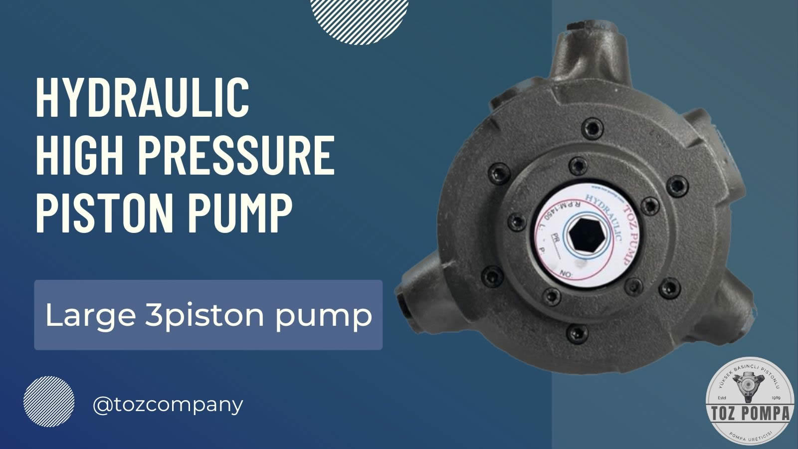 Large 3 piston pump