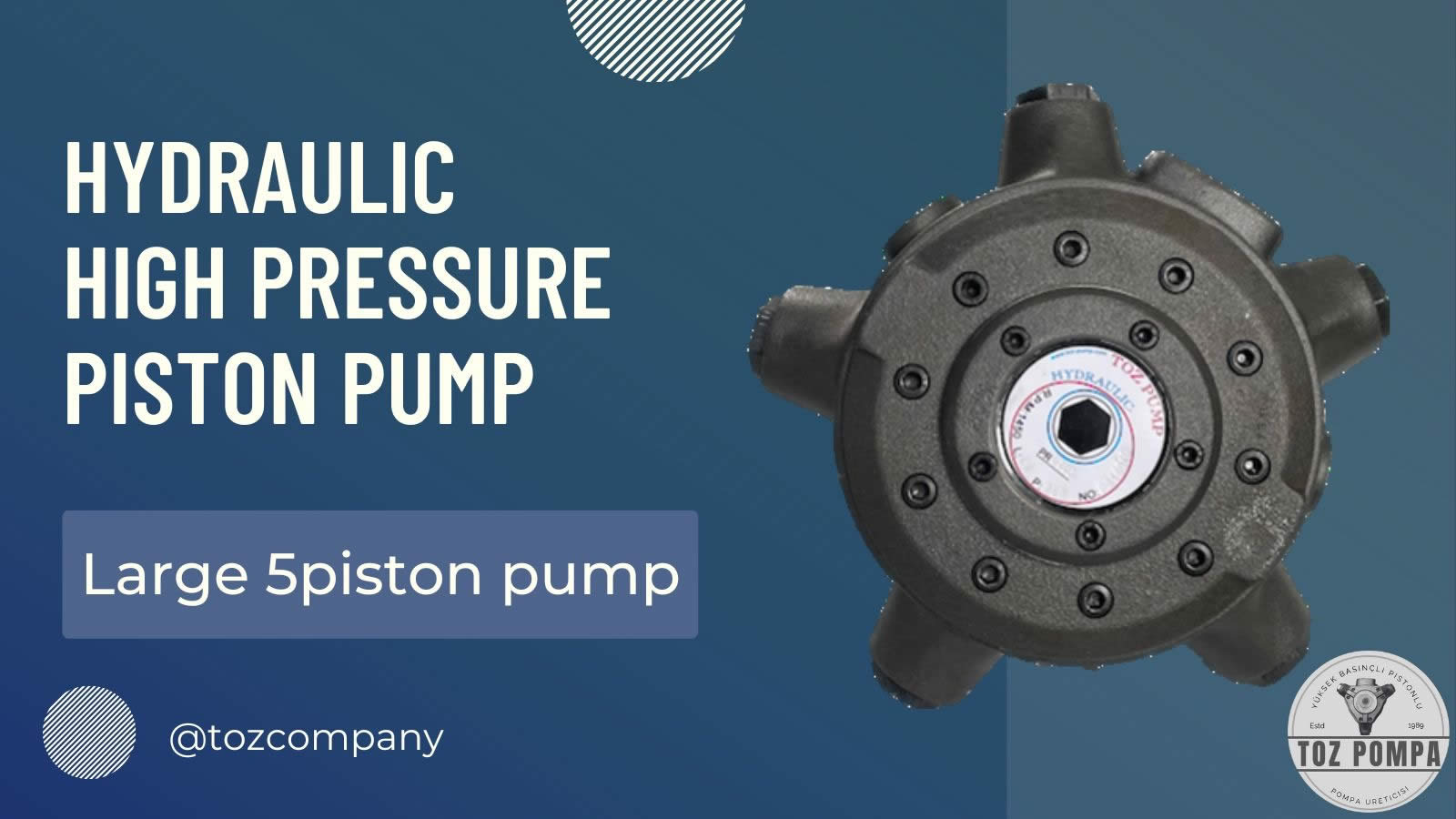 Large 5 piston pump