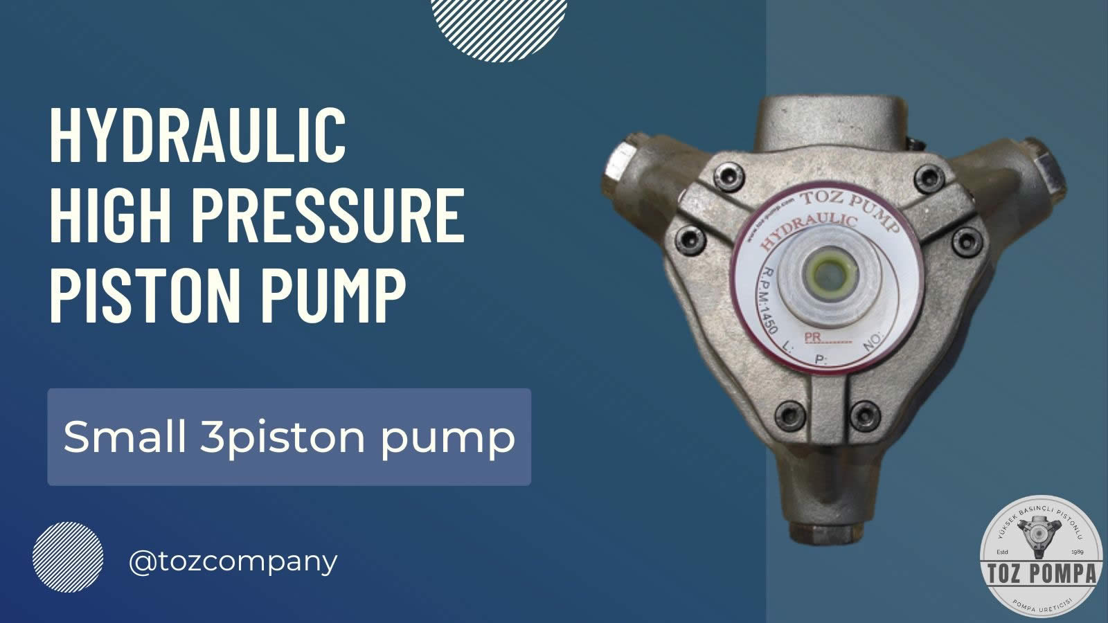 Small 3 piston pump